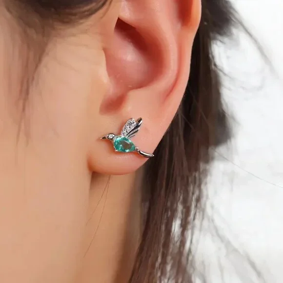 Hummingbird Pierced Earrings - Picture 5 of 5